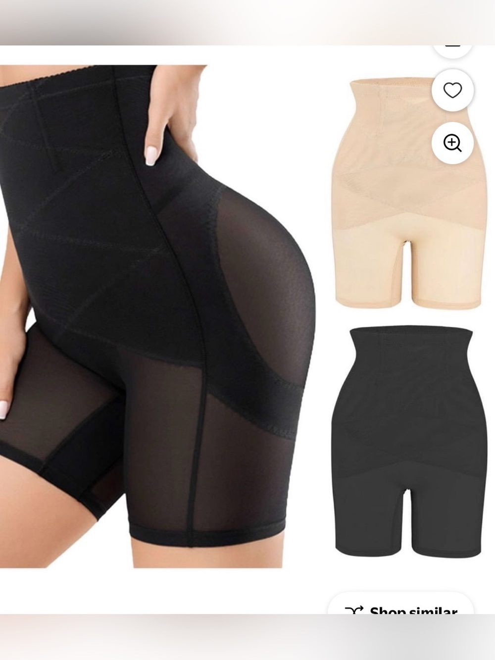 High-Waist Sculpting Boyshorts Shapewear - Black